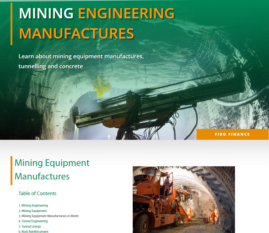 fabricants d'équipements miniers souterrains